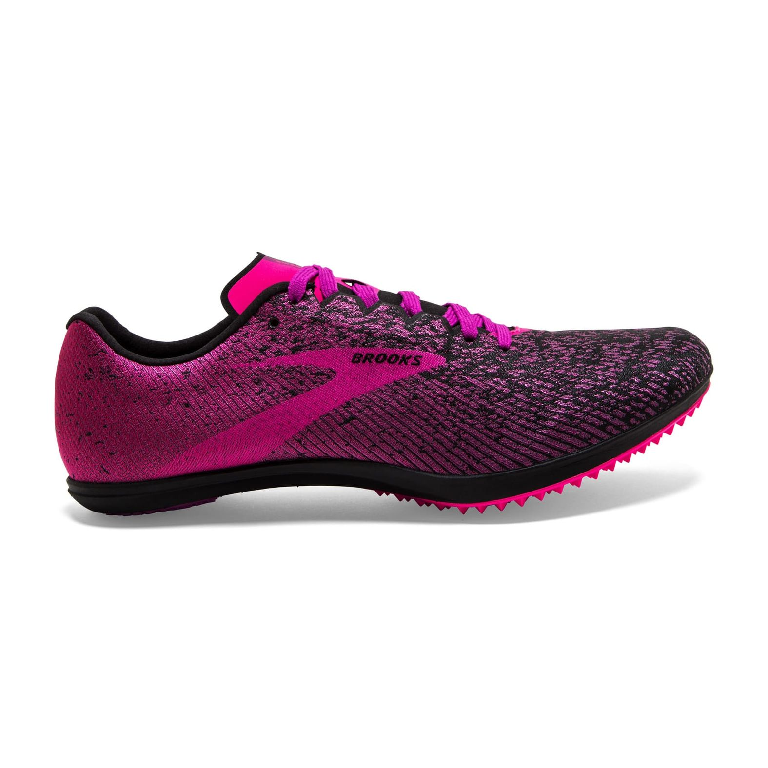 Brooks Women s Mach 19 Spikeless Black Hollyhock Pink